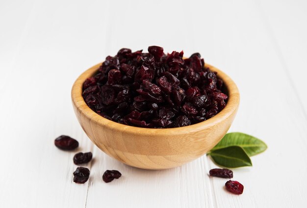 Dried cranberries on a table