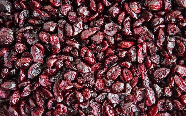 Dried cranberries on a table