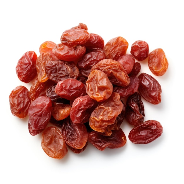 Dried Cranberry raisins isolated on white background Generative AI