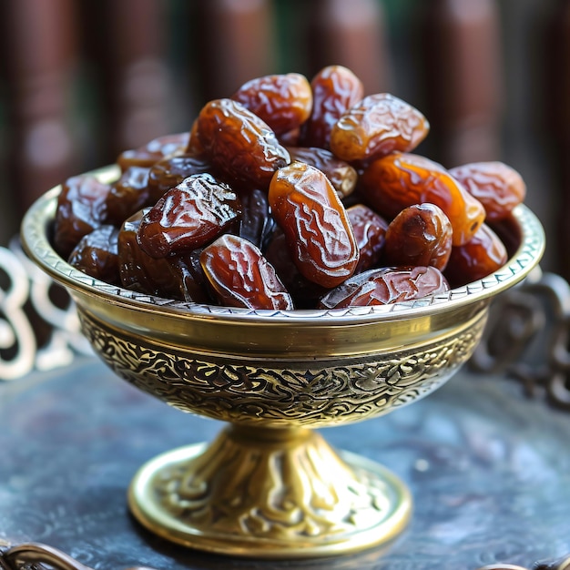 Dried date palm fruits or kurma Ramadan