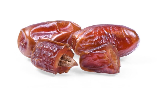 dried date on white background
