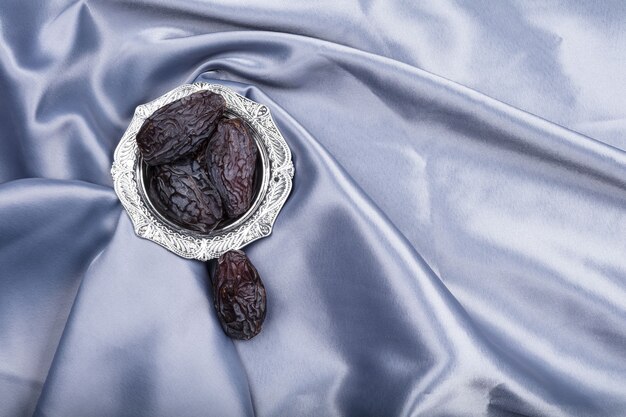 Dried dates on a plate