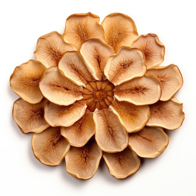 Dried Fig slices isolated on white background Generative AI