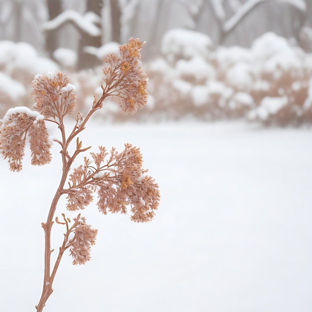 写真 冬の乾いた花