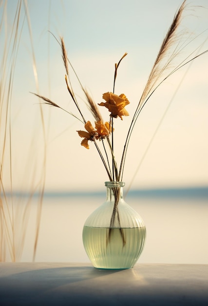 Dried flower vase