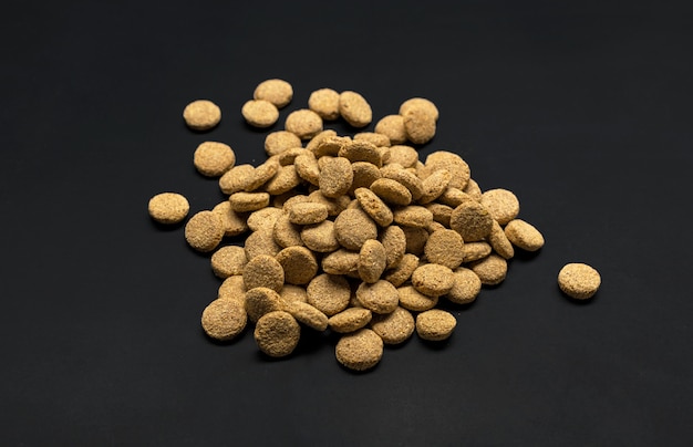 Dried food for dogs or cats. top view