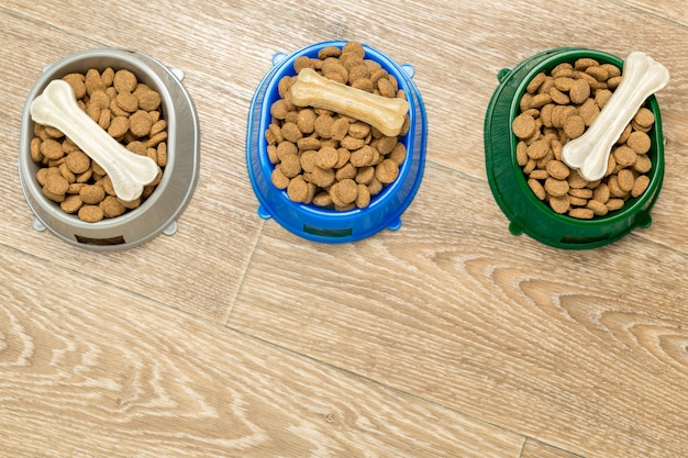 Dried food for dogs or cats.