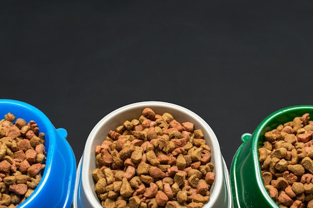 Dried food for dogs or cats.