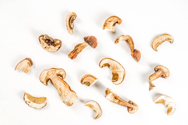 Dried forest organic mushrooms