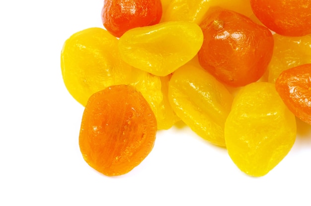 Dried fruit isolated on a white background