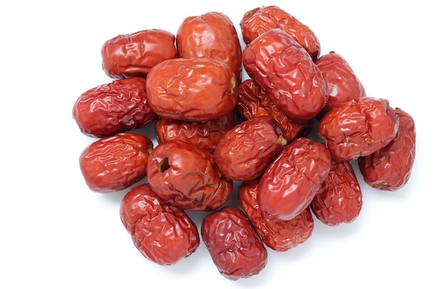 dried fruit on white background dried jujube on white
