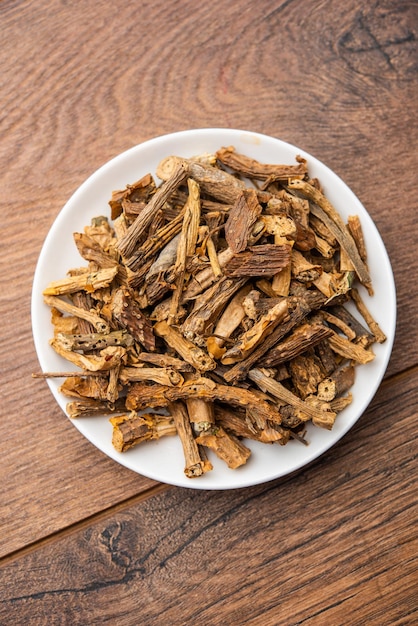 dried Giloy or Guduchi or Tinospora cordifolia stems indian ayurvedic medicine