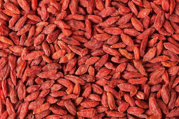 Dried goji berries background