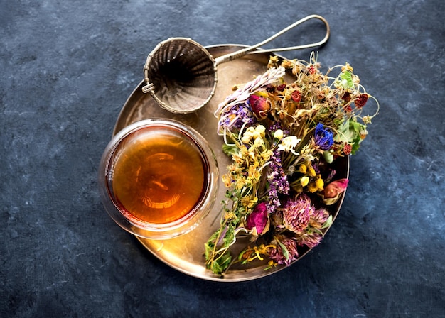 Dried herbs and flowers and herbal tea Herbal medicine