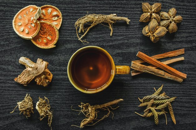 Dried herbs and Ginseng