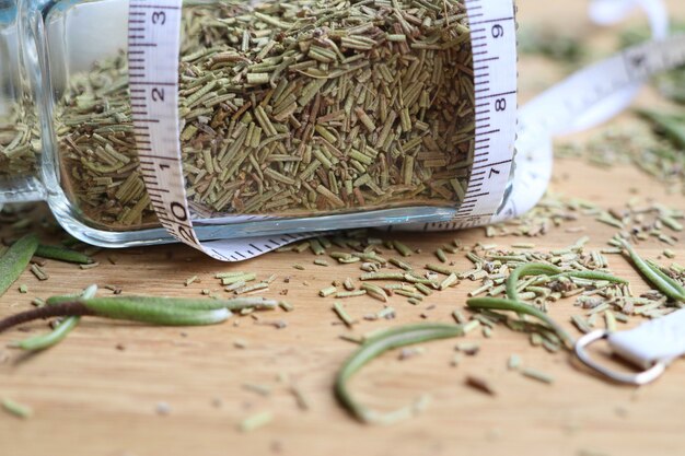 Dried herbs rosemary leaf