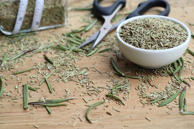 Dried herbs rosemary leaf