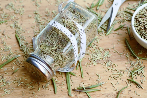 Dried herbs rosemary leaf