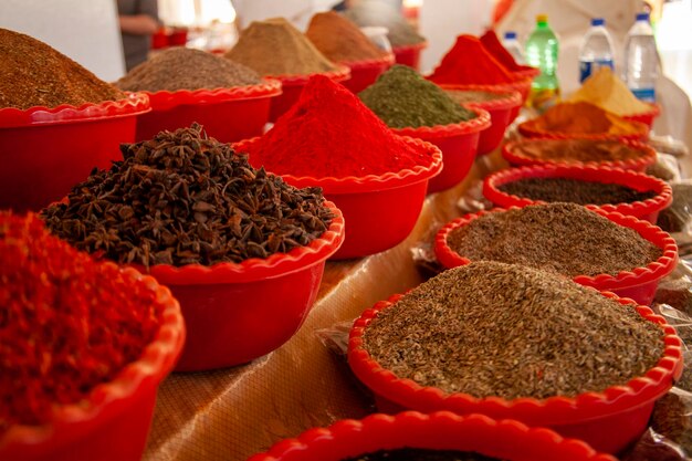 Dried herbs and spices in Bukhara