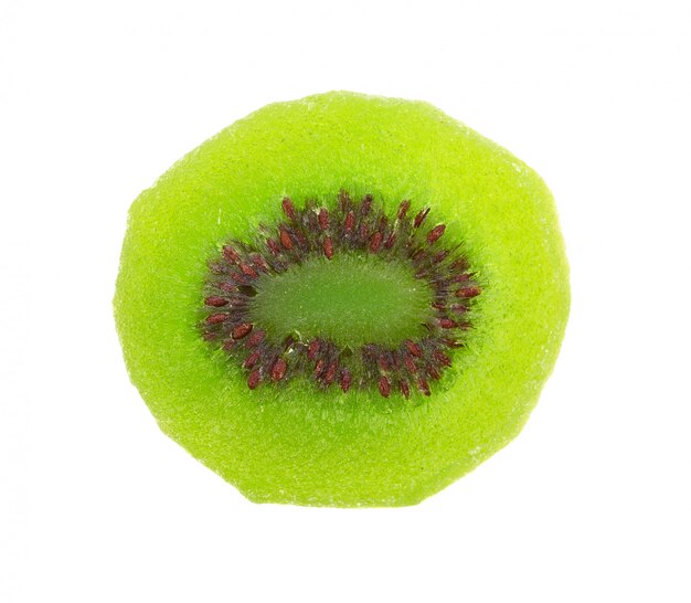 Dried kiwi isolated on white background