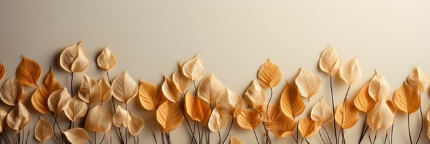 Dried Leaves Banner Image For Website Background Pattern Seamless Desktop Wallpaper