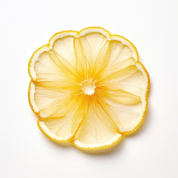 Dried Lemon zest isolated on white background Generative AI