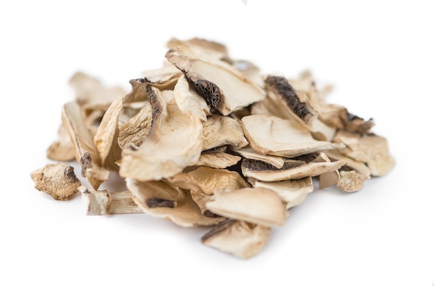 Dried Mushrooms isolated on white background