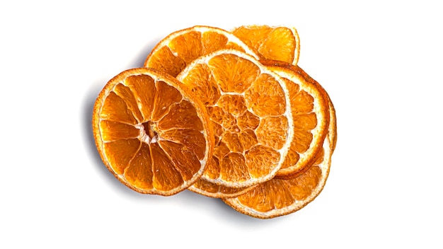 Dried orange on white