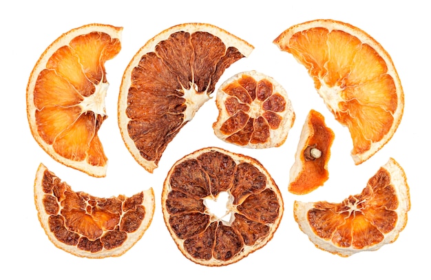 Photo dried oranges slices