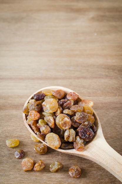 Dried Organic Raisins. Rustic style.