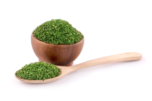 Dried parsley isolated