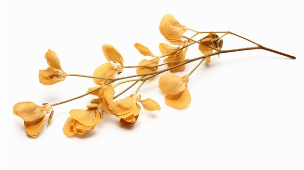 Dried pea flower isolated on white