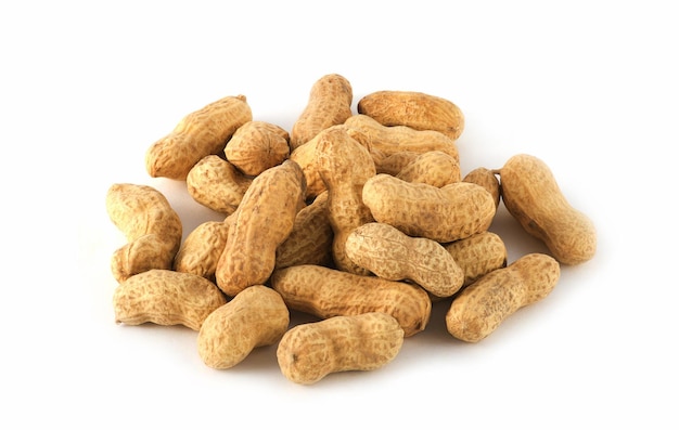 Dried peanuts in closeup