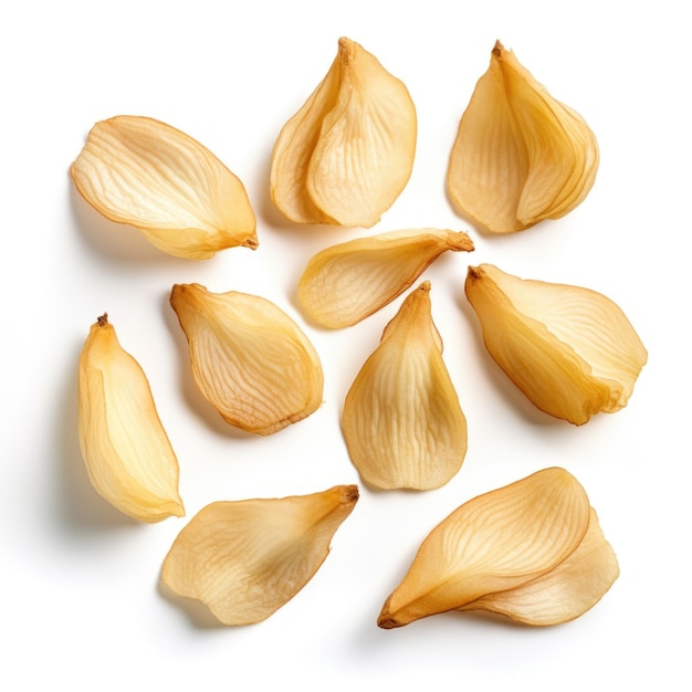 Dried Pears isolated on white background Generative AI