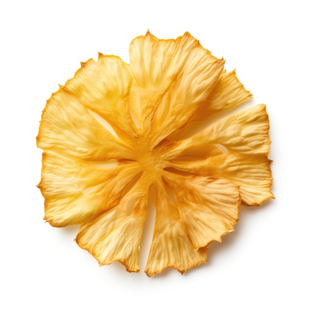 Dried Pineapple isolated on white background Generative AI