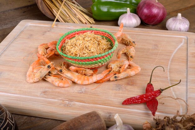 Dried Prawns and Dried Small Shrimps