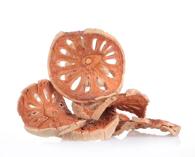 Dried quince isolated on white background