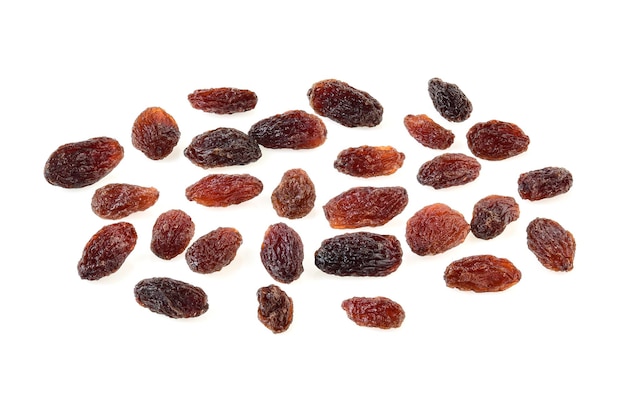 Dried Raisins isolated on white background