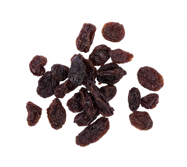 Photo dried raisins isolated