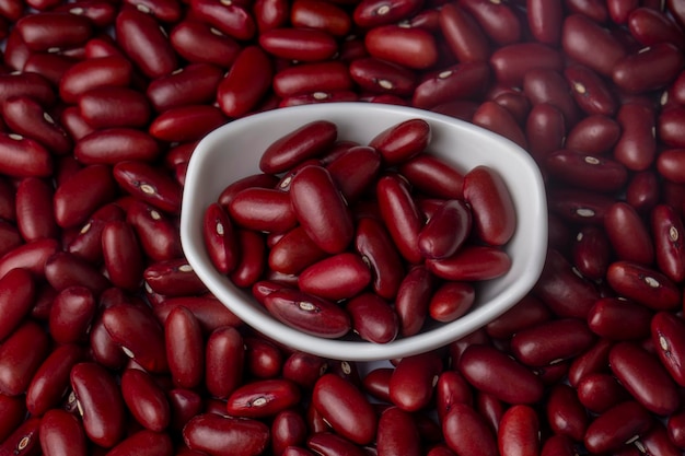 Photo dried raw red bean, mexican beans