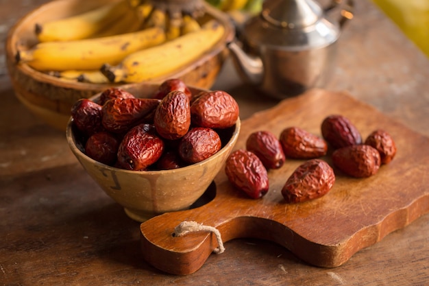 Photo dried red date or chinese jujube