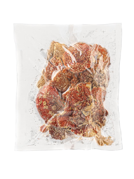 Dried red fly agaric Vacuum packed Isolate