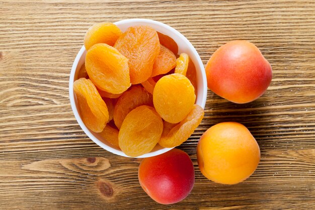 Dried ripe apricots, traditional food in a number of Eastern countries, dried apricots are healthy and delicious with a lot of sugar and vitamins, closeup