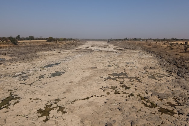 Dried river in India