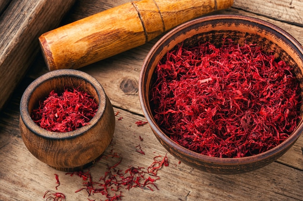 Dried saffron spice