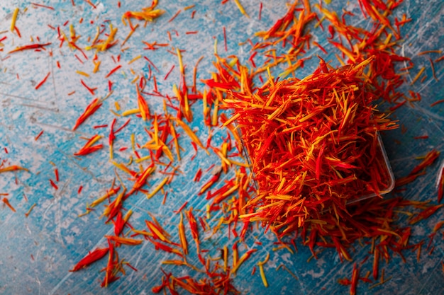 Dried saffron spice 