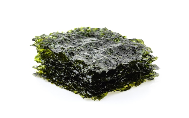 Dried seaweed isolated on the white background