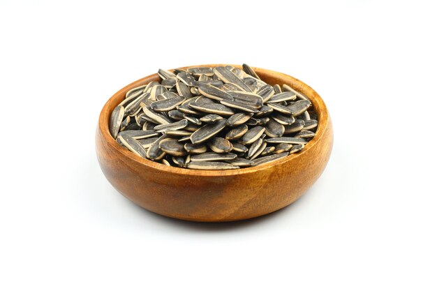 Dried Seed of Sunflower on white background