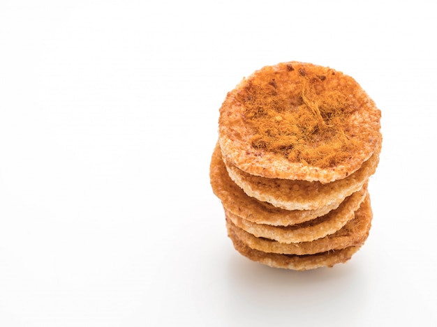 dried shredded pork with rice cracker