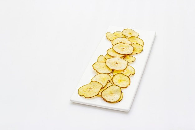 Dried slices of pear